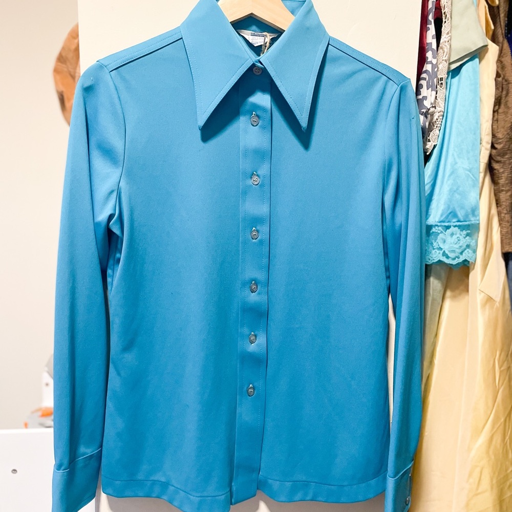 1970s Daggar Collar Shirt